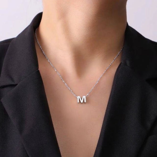 Silver Custom Initial Pendant Necklace