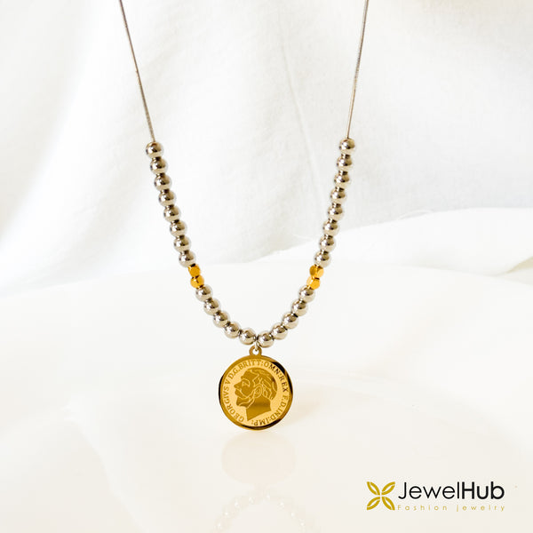 King George Silver Beaded Necklaces
