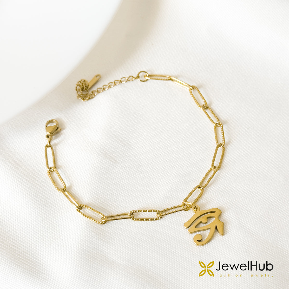 Eye of Horus Paperclip Bracelet