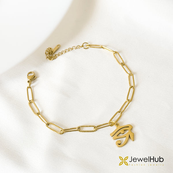 Eye of Horus Paperclip Bracelet