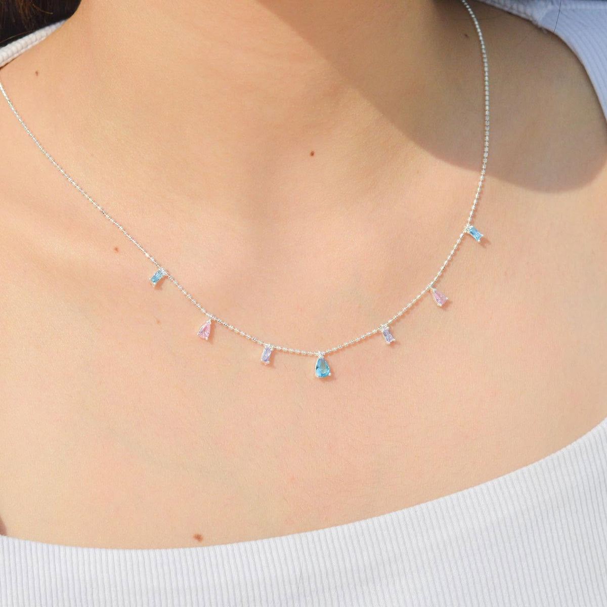 Minimalist Pastel Dangle Necklace