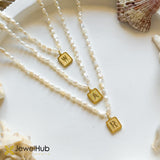 Pearl Initial Necklace