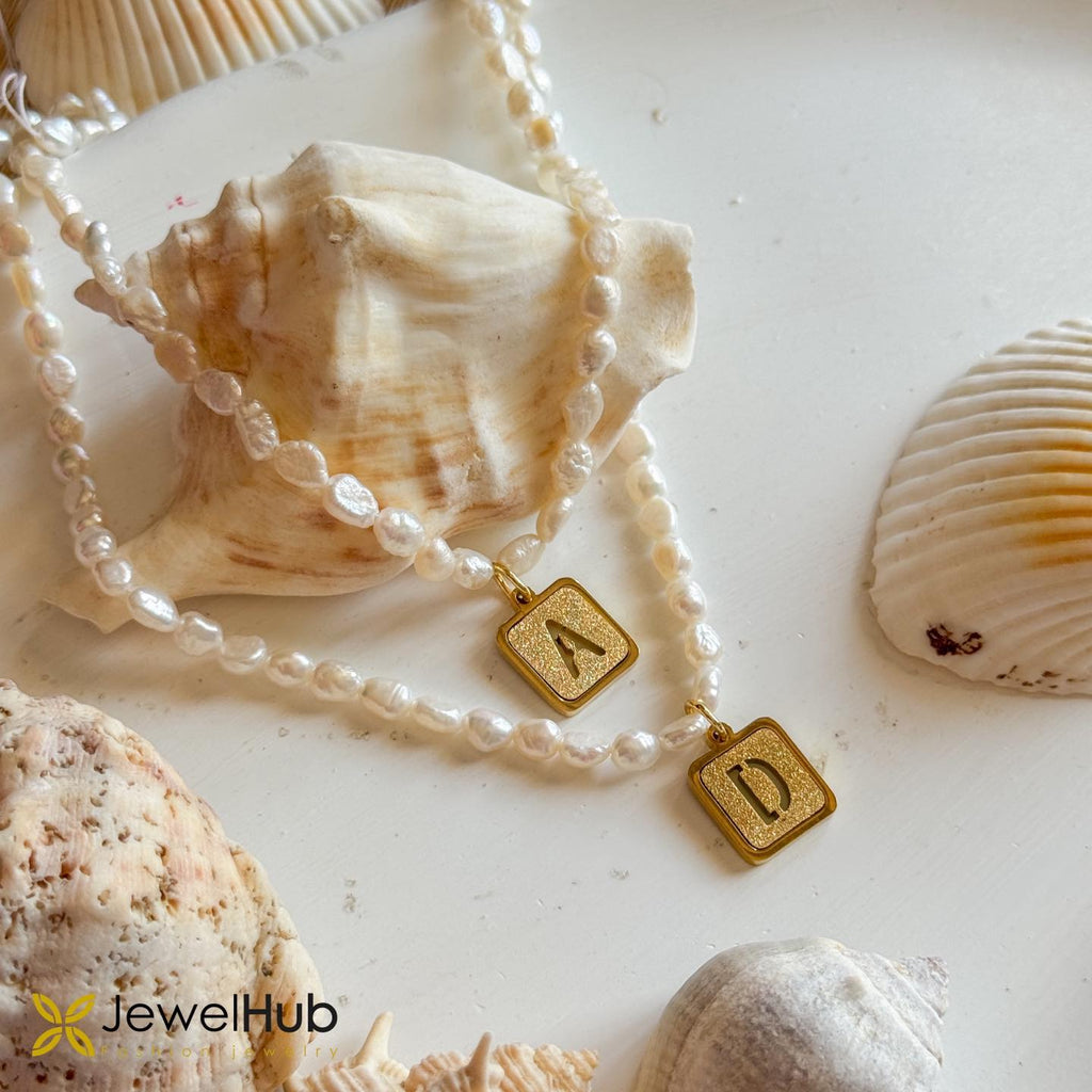 Pearl Initial Necklace
