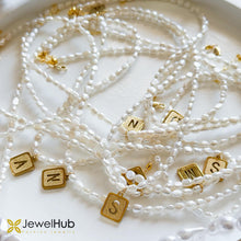 Load image into Gallery viewer, Pearl Initial Necklace