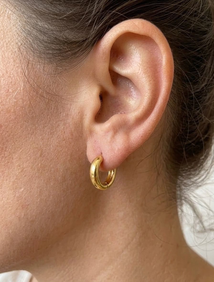 Chunky Mini Gold Hoops
