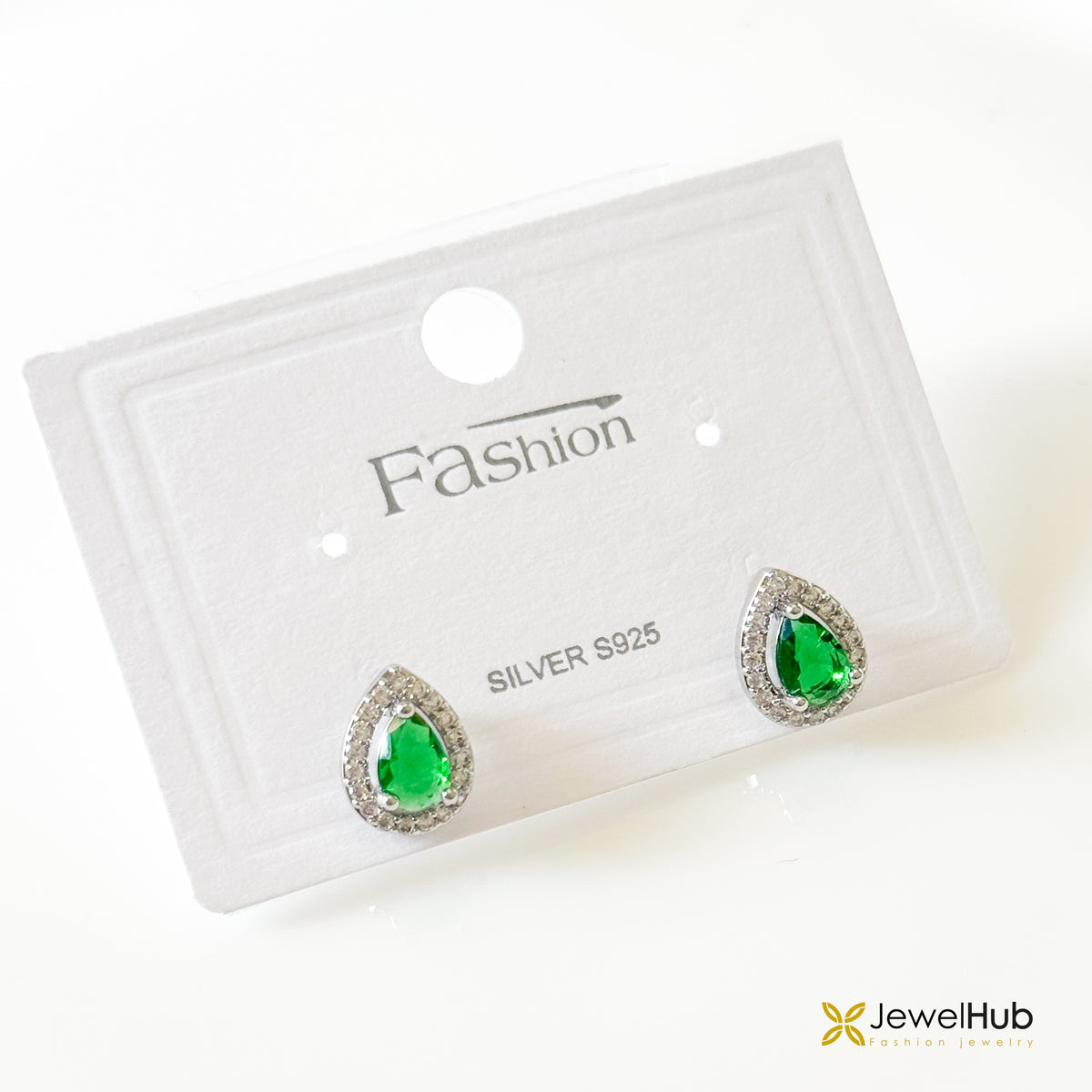 Emerald Green Tear Drop Earrings