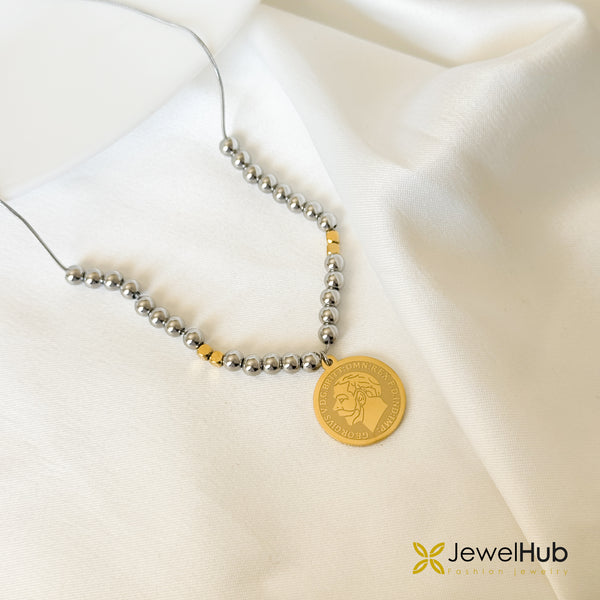 King George Silver Beaded Necklaces