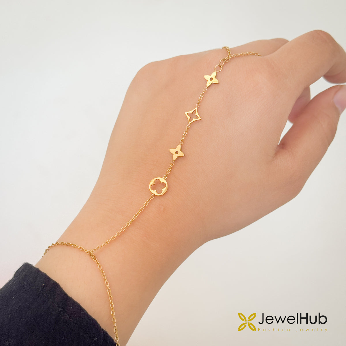 Golden Bloom Hand Chain