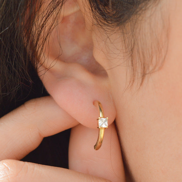 Royal Diamond Hoop Earring