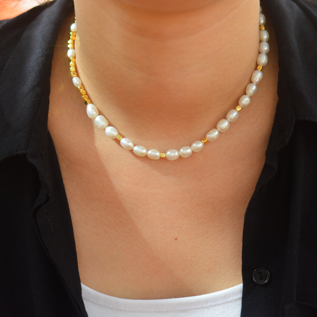 Pearl Mosaic Necklace