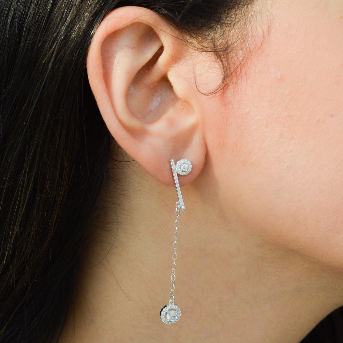 Diamond Chain Threader Earring