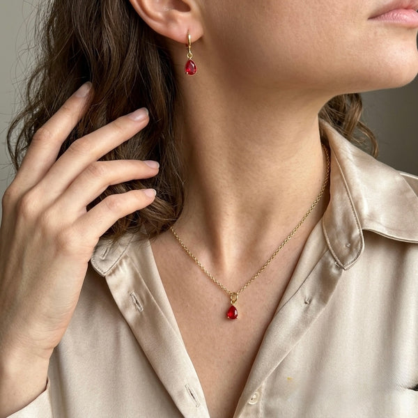 Ruby Drop Set