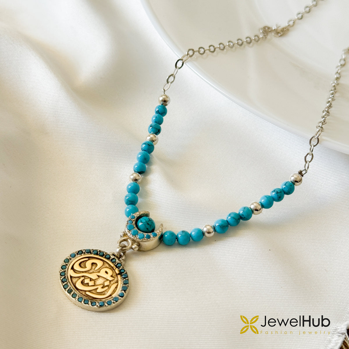 Turquoise necklace “إنتَ عُمري"