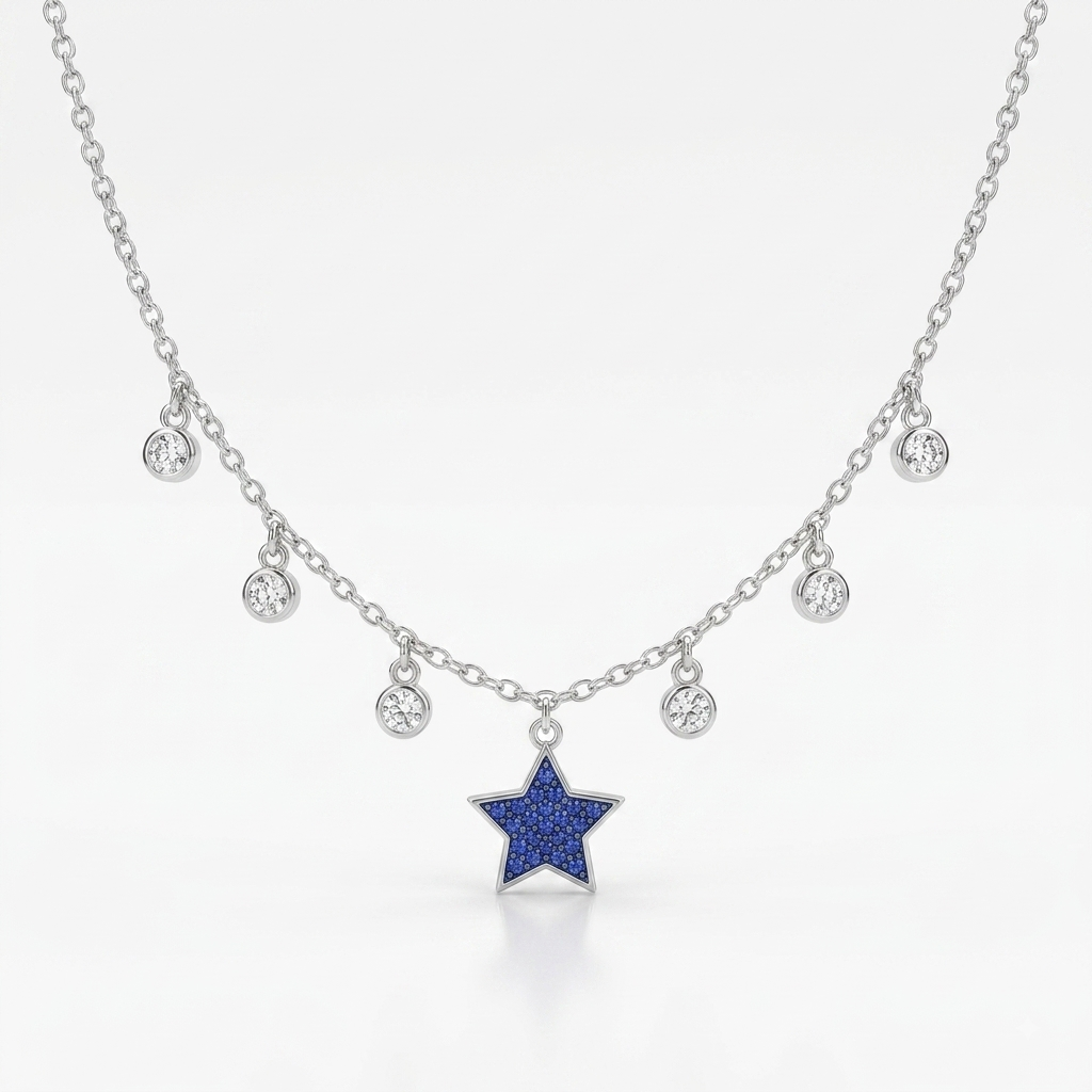 Blue Star Necklace