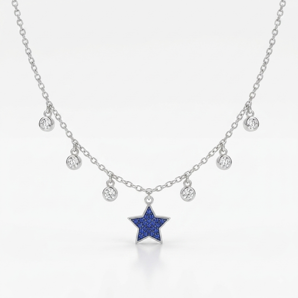 Blue Star Necklace