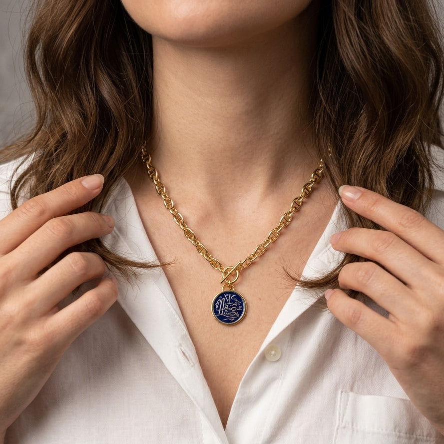 Blue Necklace “فصبراً جميلاً"