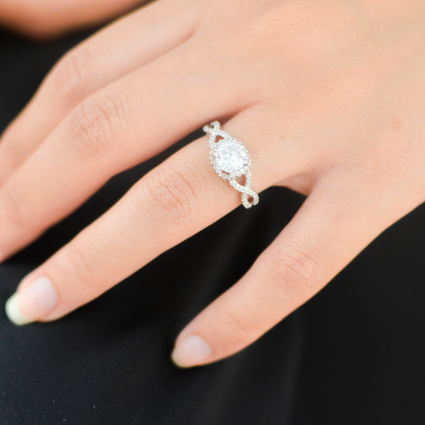 Eternal Twist Engagement Ring Silver 925