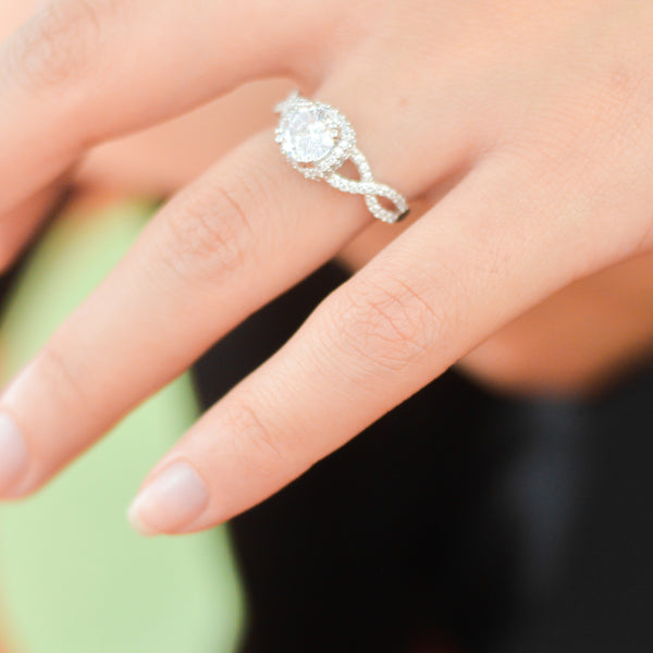Eternal Twist Engagement Ring Silver 925