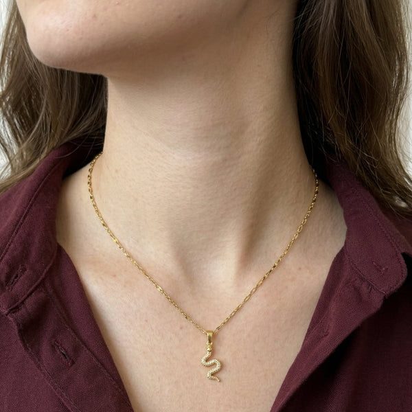 Gold Snake Necklace