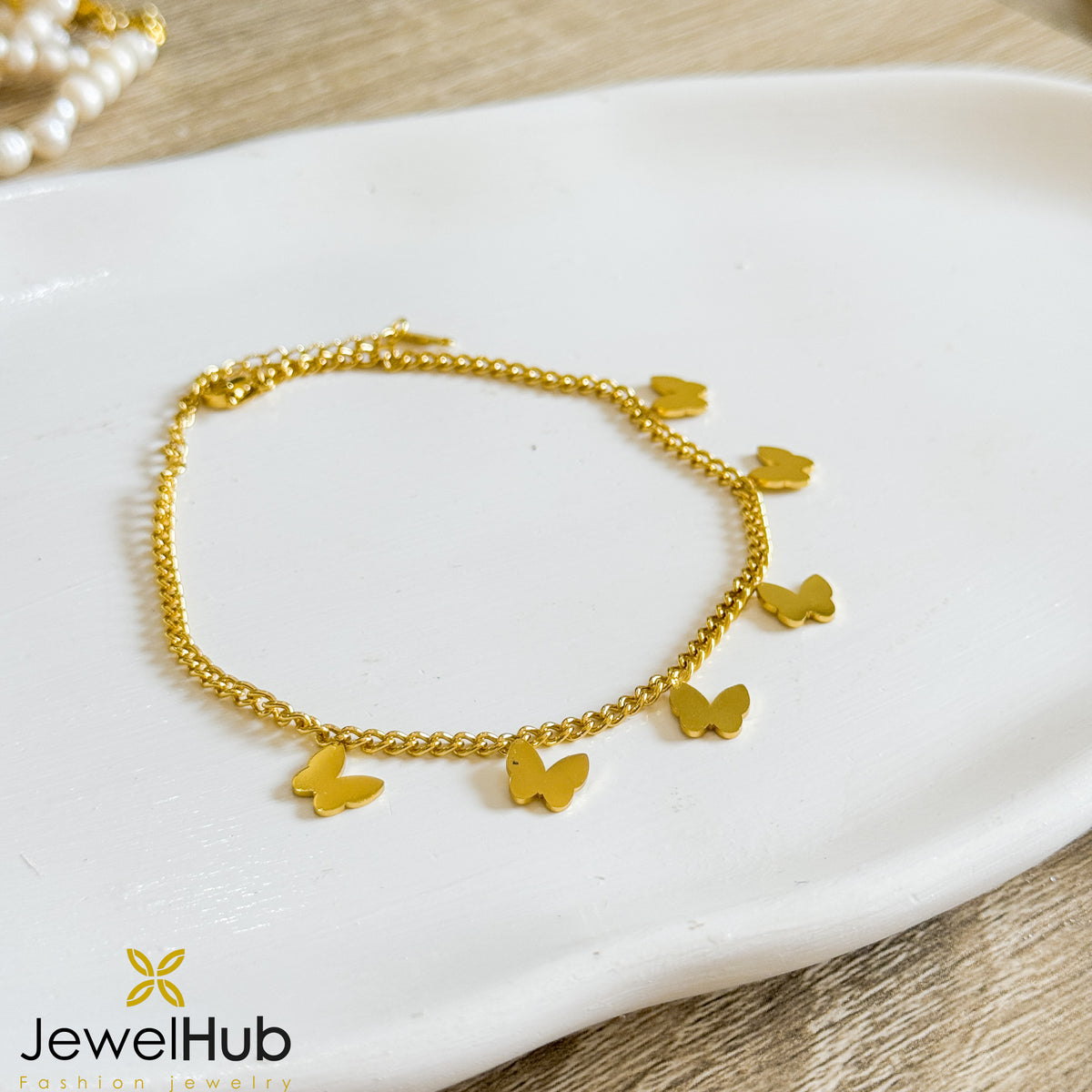 Butterflys Curb Anklet