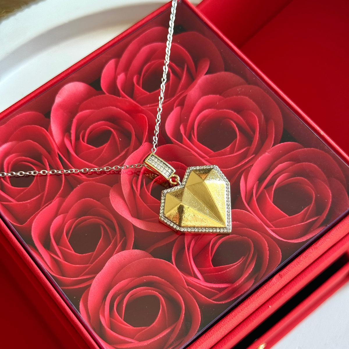 Bold Heart Pendant Necklace 