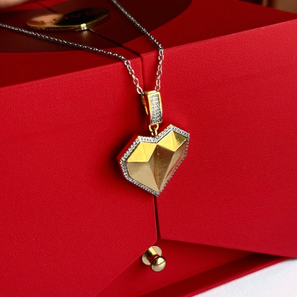 Bold Heart Pendant Necklace 