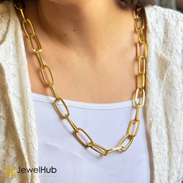 Wide Paper Blade Necklace