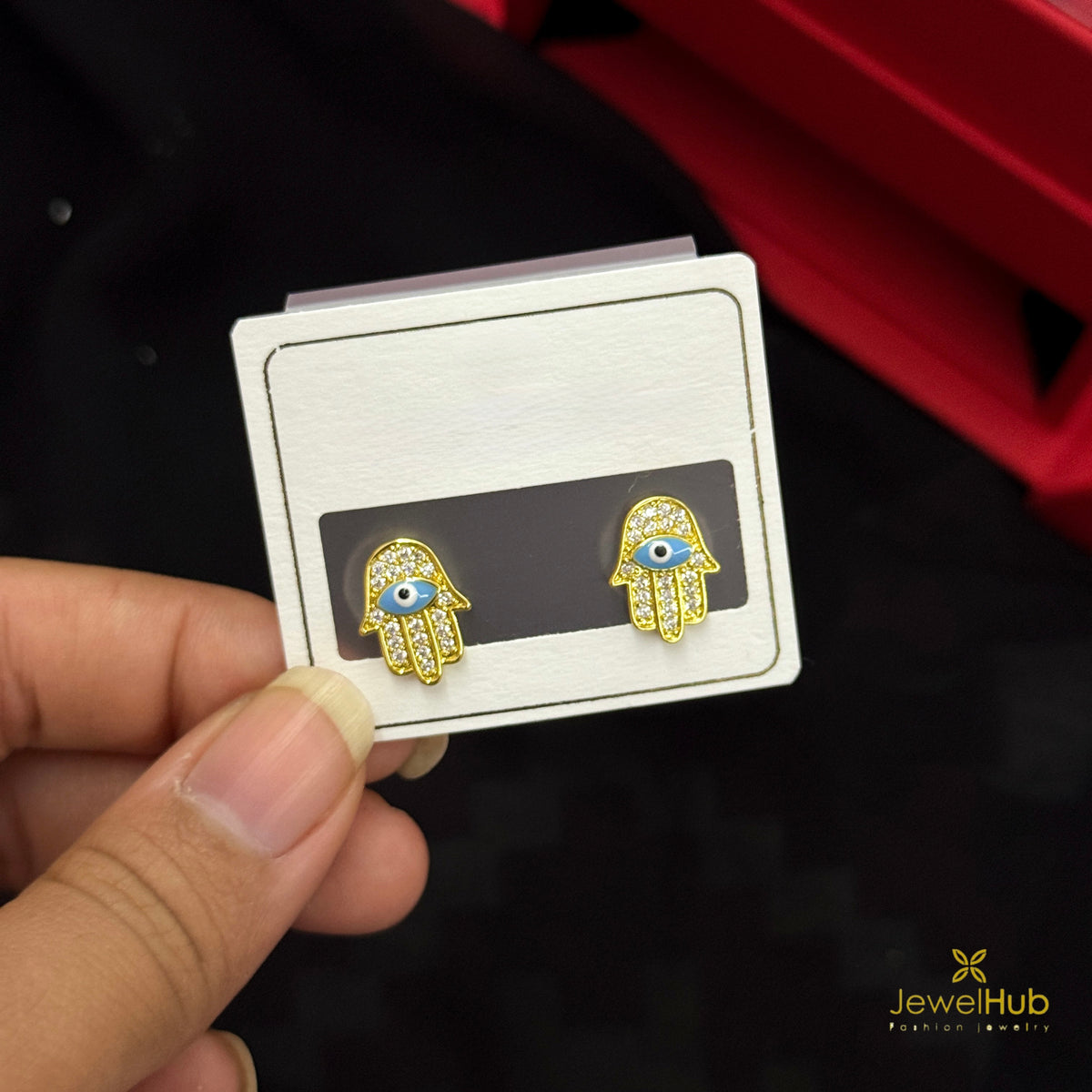 Blue Palm Eye Earring