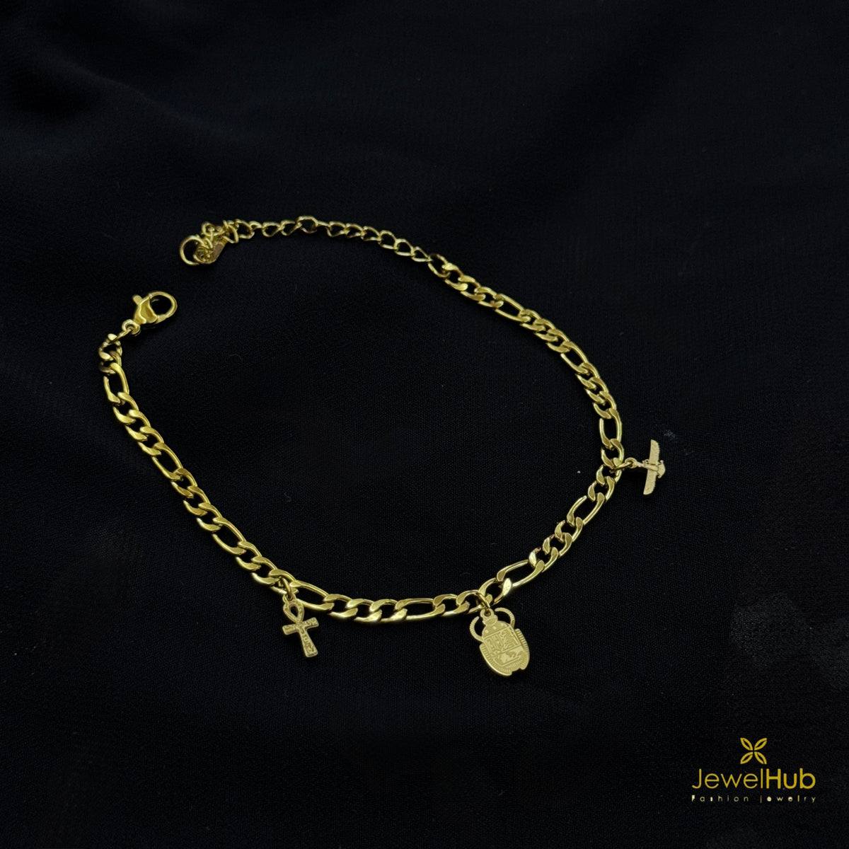 Pharaonic Charms Figaro Bracelet