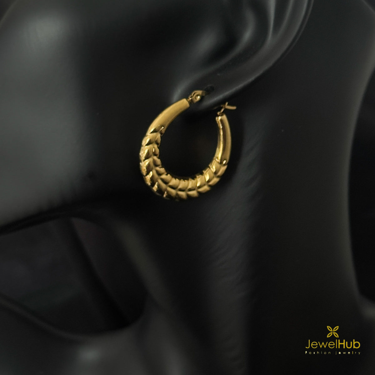 Gold Croissant Earrings