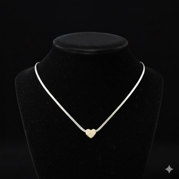 توتي تمهيد القلب قلادة متعرجة