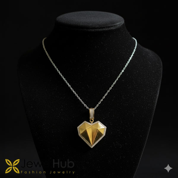 Bold Heart Pendant Necklace 