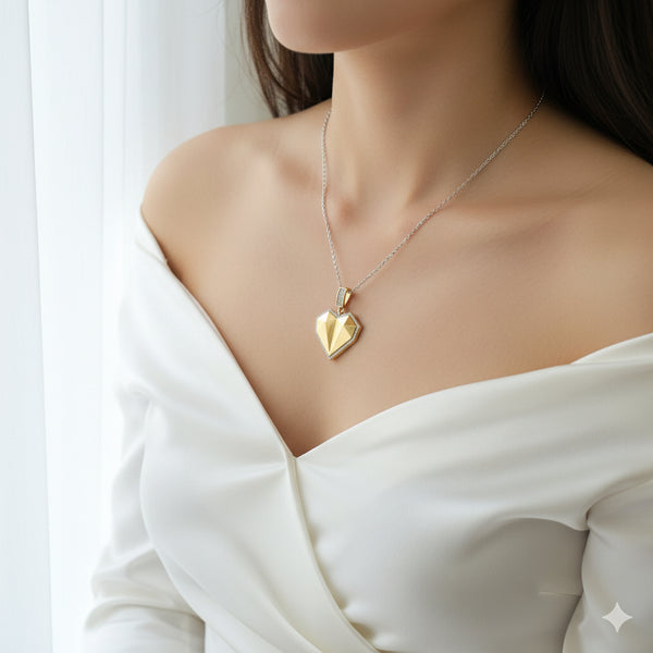 Bold Heart Pendant Necklace 