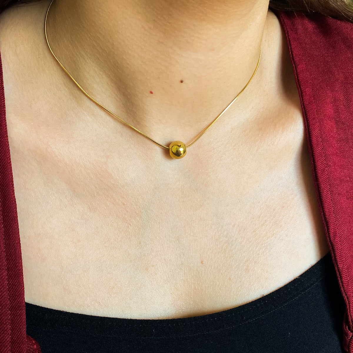 Golden Sphere Necklace