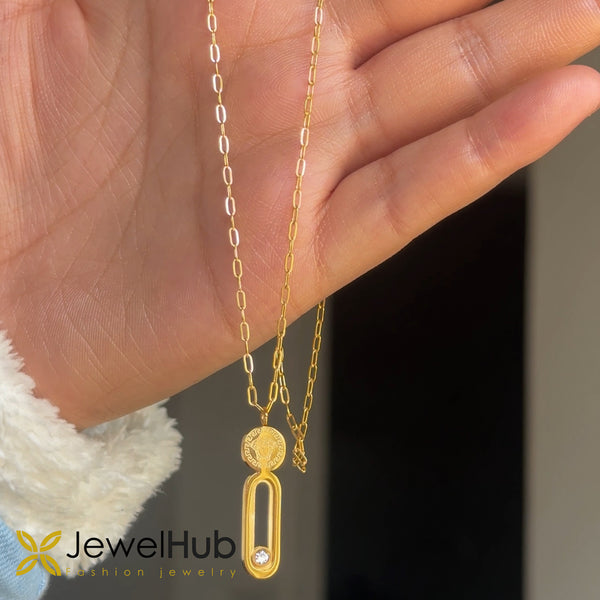 قلادة فيرساتشي بسلسلة كريستالية