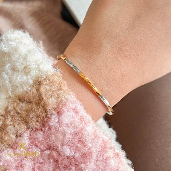 YouBella Silver and Gold Bangle