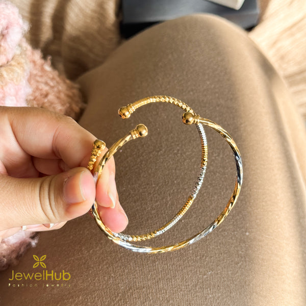 YouBella Silver and Gold Bangle
