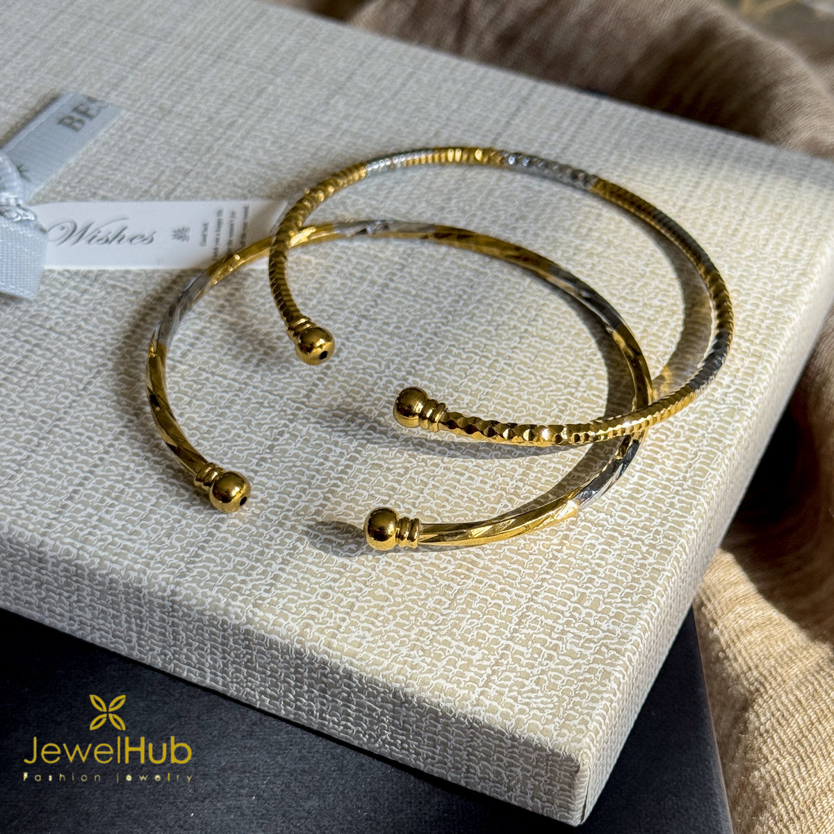 YouBella Silver and Gold Bangle