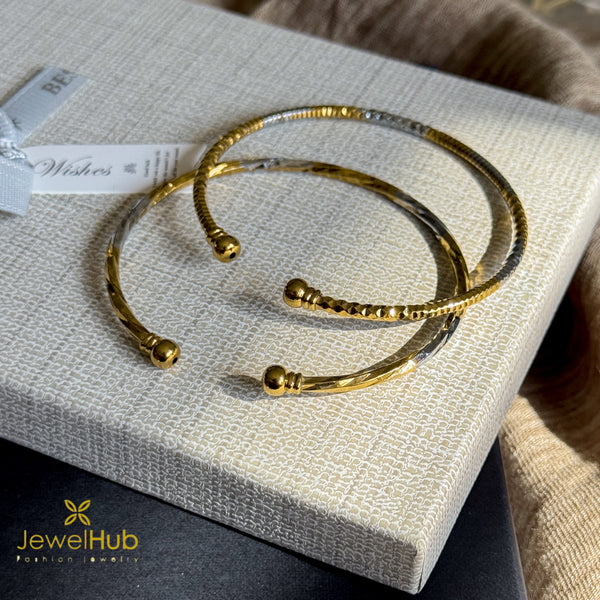 YouBella Silver and Gold Bangle
