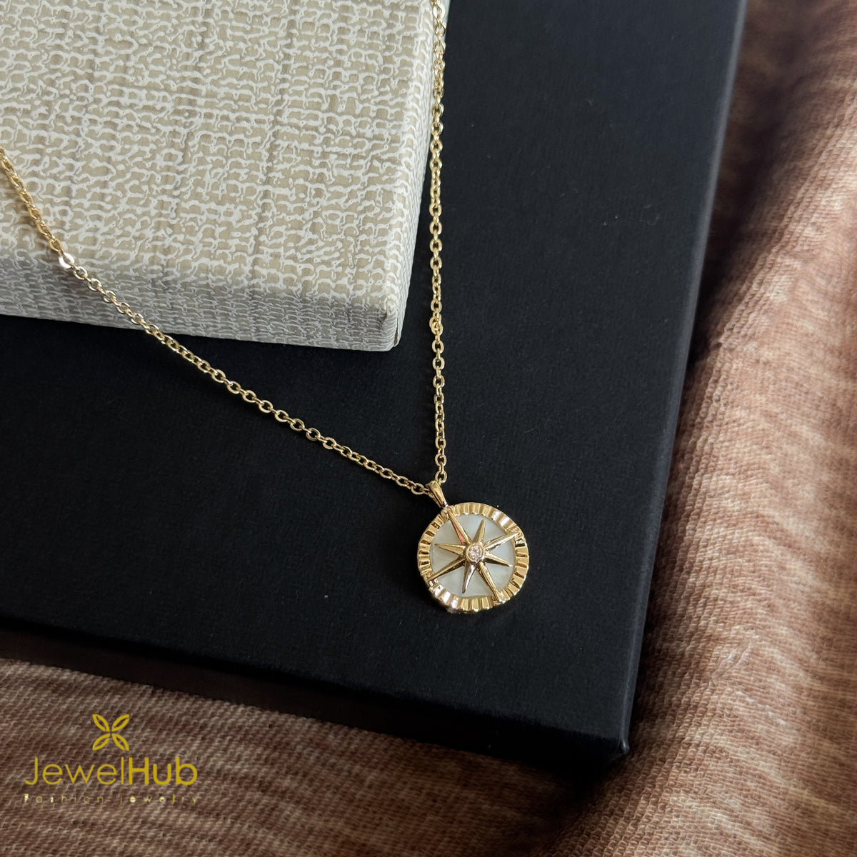 Gold Compass Necklace