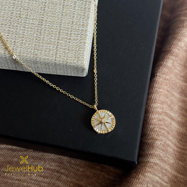 Gold Compass Necklace