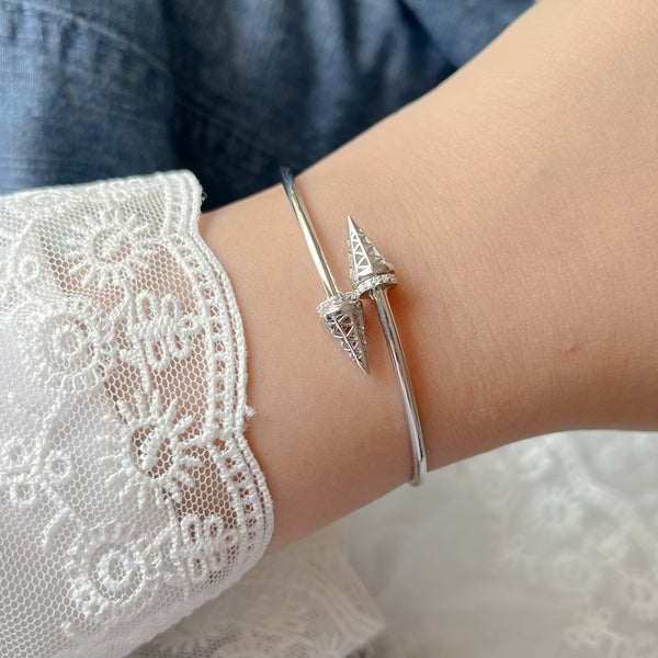Iced Out Arrow Cuff Bangle