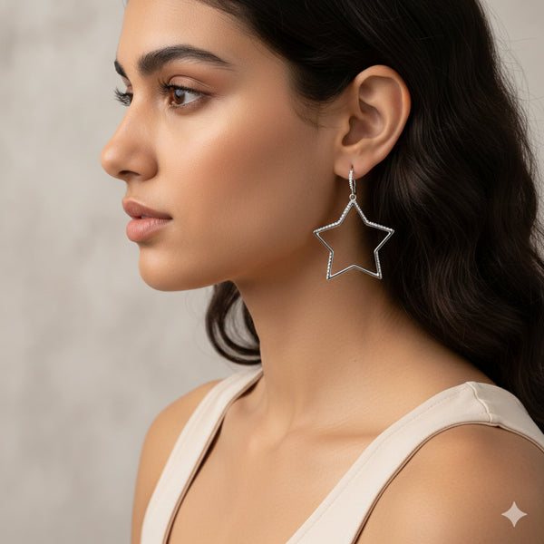 Oversized Starry Night Geometric Earrings