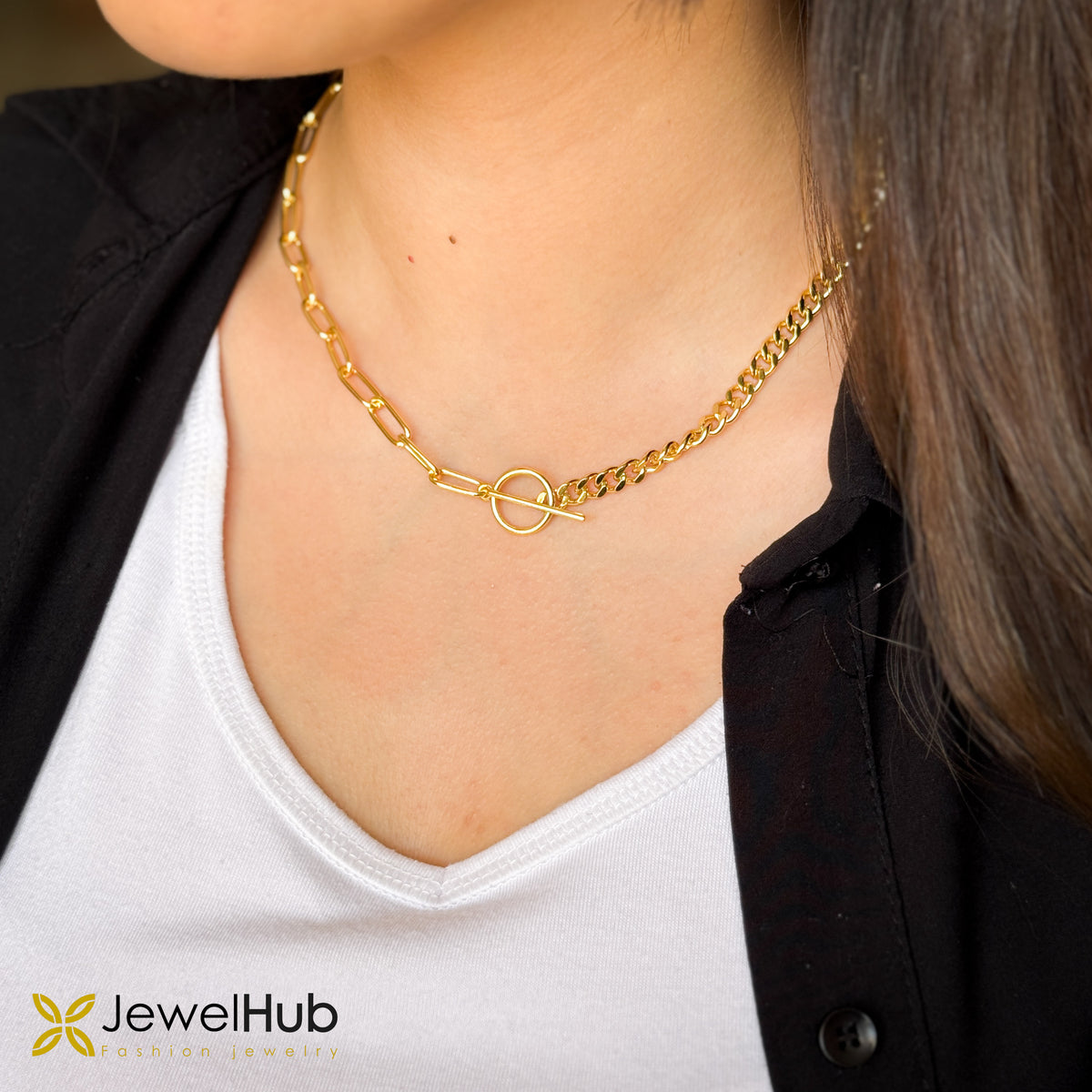 Dual Chain Toggle Necklace