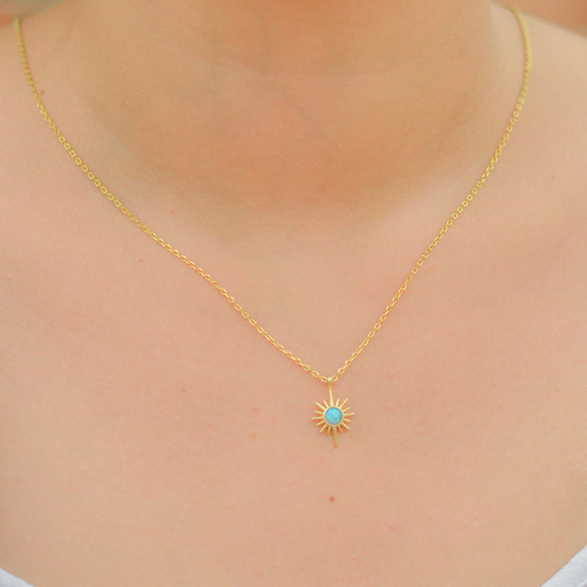 Turquoise Sunburst Necklace