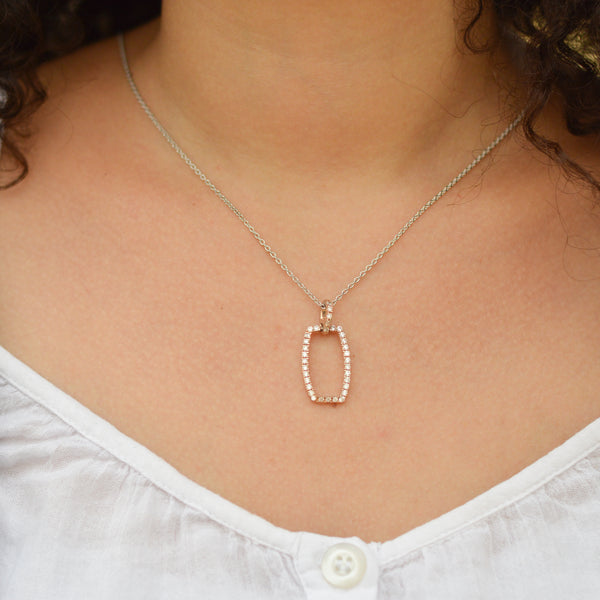 Elegant Rectangle Pendant Necklace