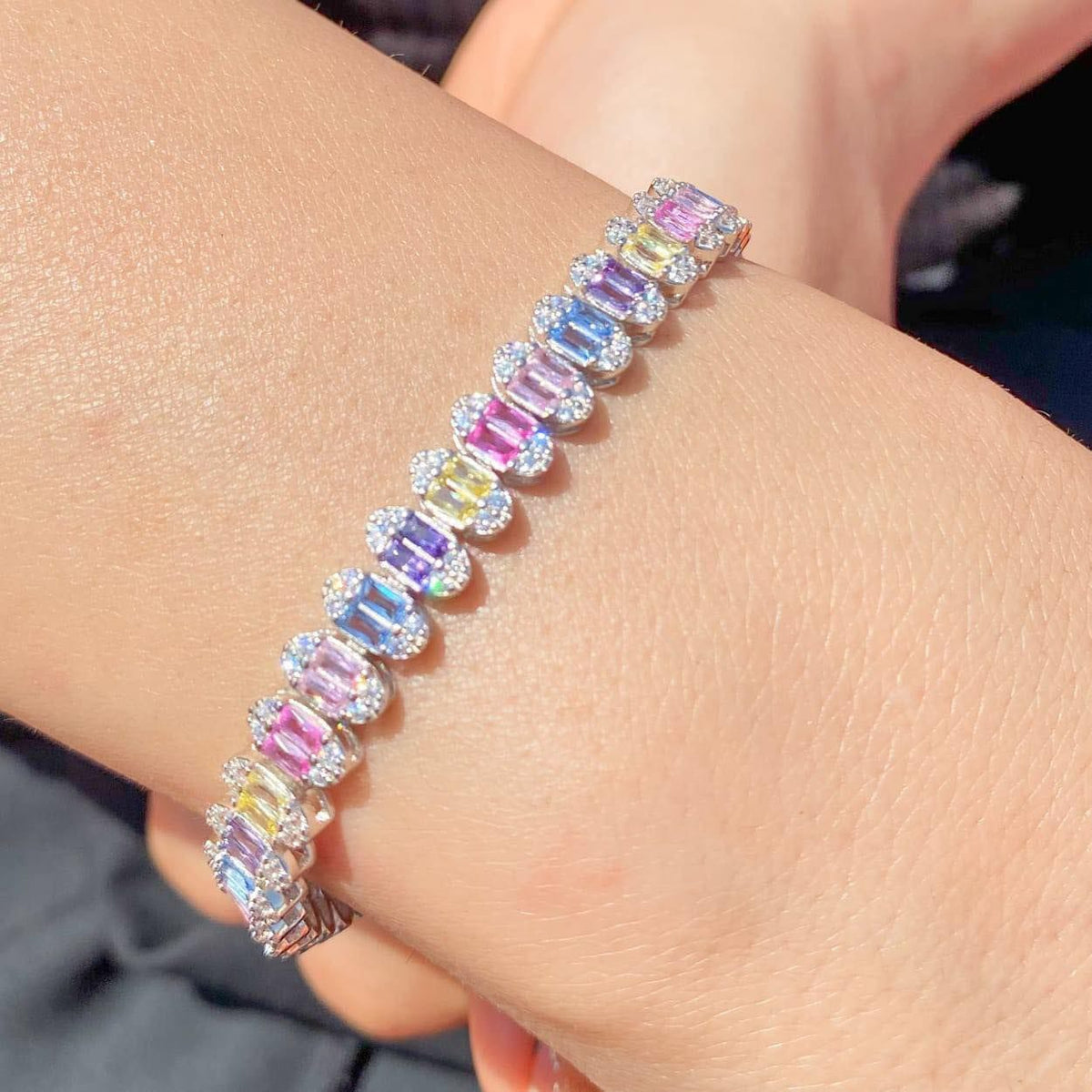 Rainbow Cubic Zirconia Bracelet