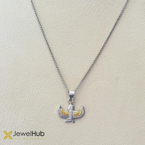 Isis Silver in Gold Necklace