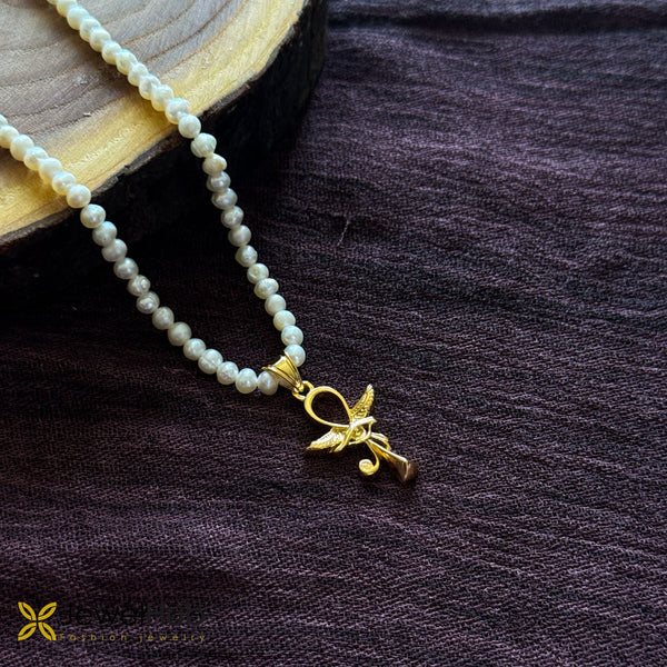 Pearl Ankh Necklace