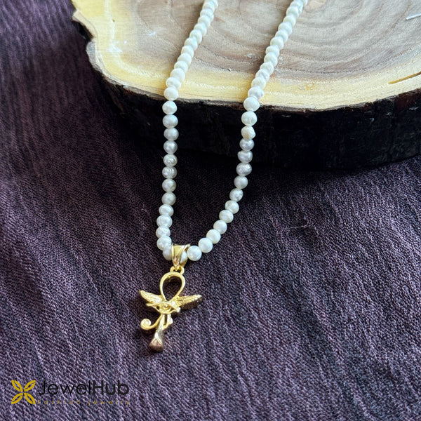 Pearl Ankh Necklace